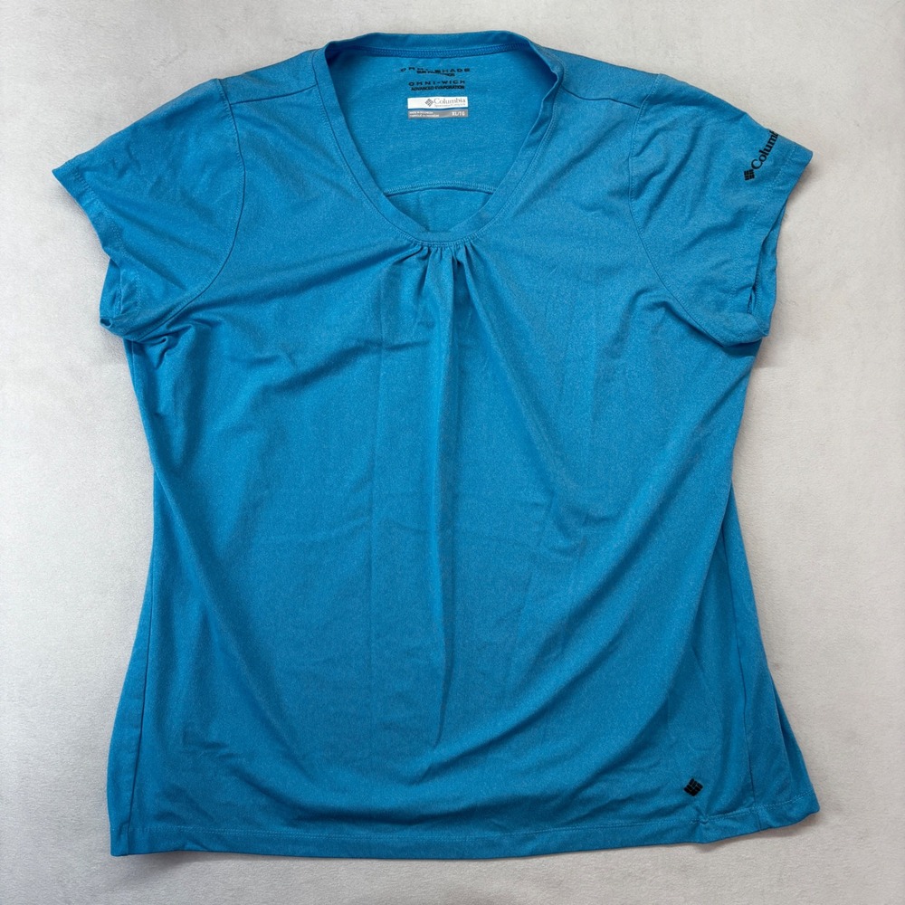Columbia T-Shirt Women XL Purple Blue Omni-Wick Sun Protection 2 Pack Bundle - Picture 2 of 11